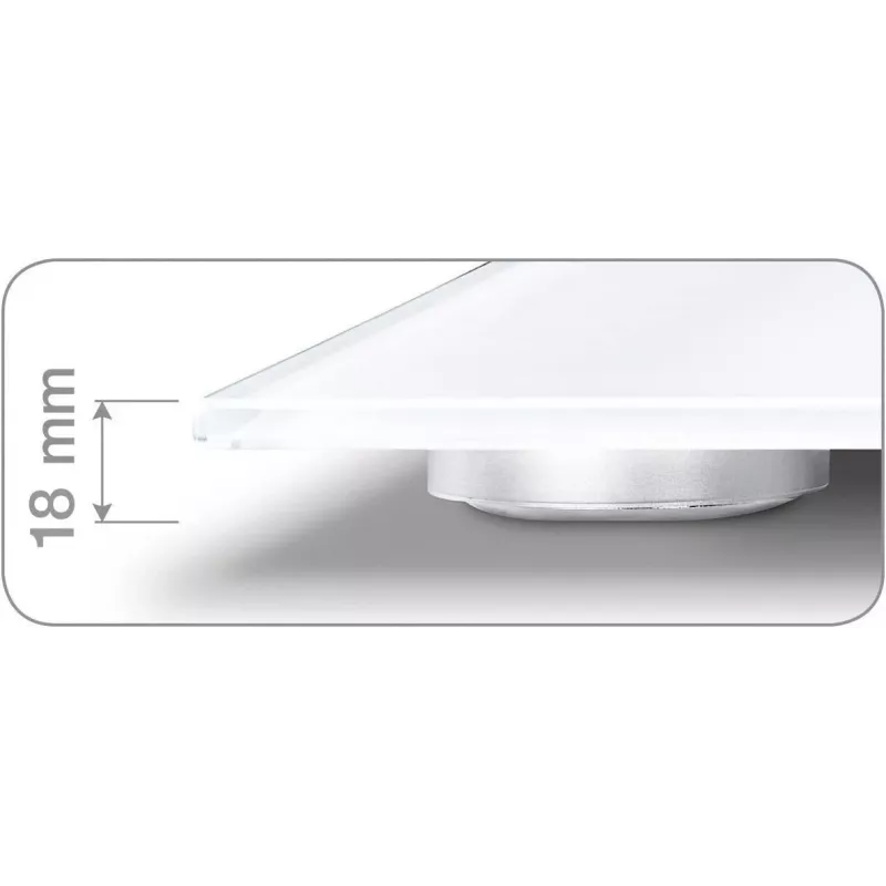 Beurer BG 13 Square Grau, Transparent elektronische Personenwaage