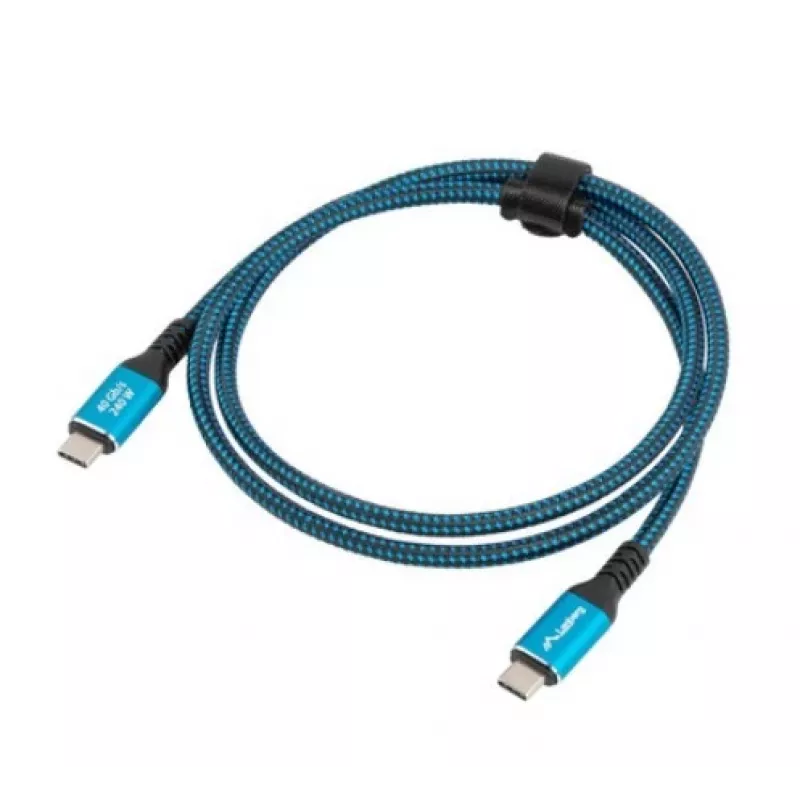 USB-C-Kabel LANBERG CA-CMCM-45CU-0010-BK 1 m, 240 W Leistung, 8K@60Hz Video