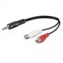 Microconnect AUDALHF02 Audiokabel 0,2 m 3,5 mm 2 x Cinch Schwarz