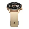 Smartwatch Zeblaze Btalk 3 Plus, rund 1,39 Zoll IPS 360×360 Touchscreen, 260 mAh, goldfarbenes Silikonarmband