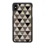 iKins Smartphone-Hülle für iPhone XS Max – schwarzes Pyramiden-Design, schützende Hartschale