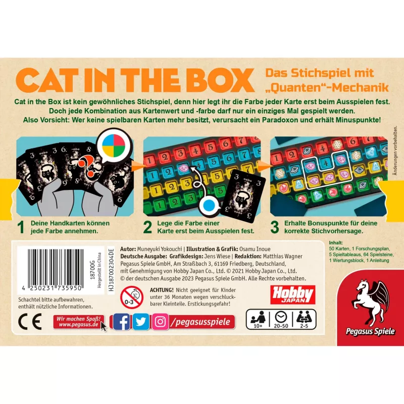 Cat in the Box, Brettspiel