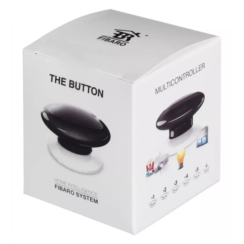 Fibaro The Button Schwarz Panikknopf Funkalarm
