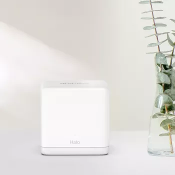 Mesh-System MERCUSYS Halo H60X (2er-Pack) Dualband-Wi‑Fi 6, 1500 Mbit/s, bis zu 350 m², 2x LAN, interne Antennen, weiß