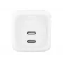 Indoor-AC-Schnellladegerät Belkin WCH020KQ2MWH-B6 – 2x USB-C, 2 m integriertes Kabel, weiß