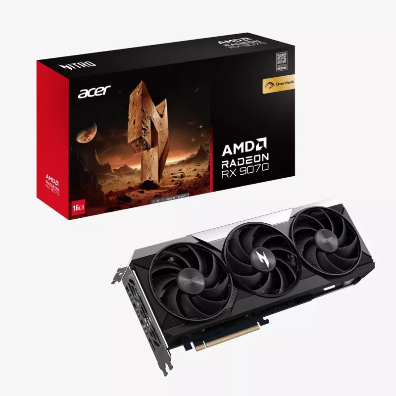 Acer Nitro Radeon RX 9070 OC 16GB GDDR6 Grafikkarte