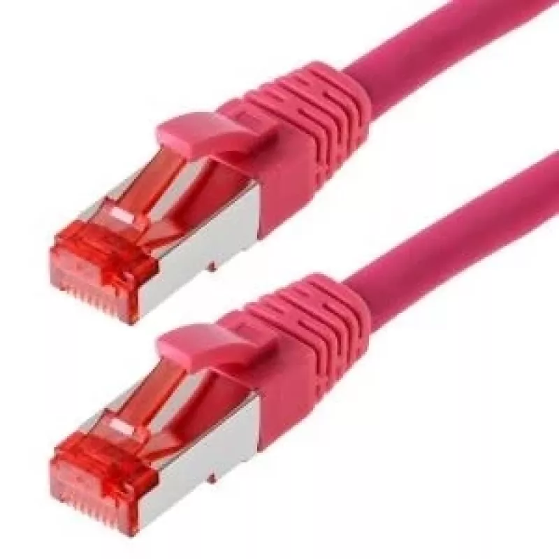 Netzwerkkabel Helos CAT6 S/FTP (PIMF) 1m Magenta
