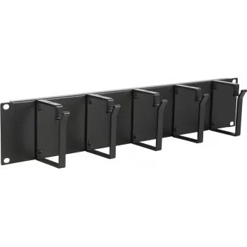Kabelmanagement-Panel LOGON RAO105BL Schwarz Aluminium 48,3 cm
