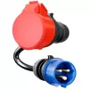 go-e Adapter Gemini flex 11 kW auf CEE blau 16 A Kabel 0,3 m