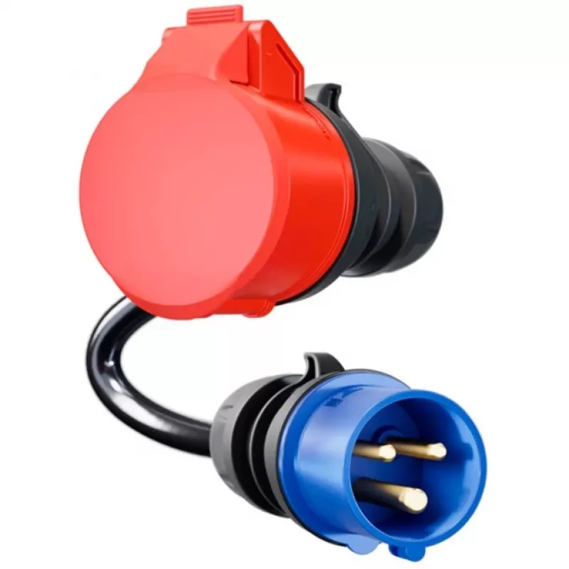 go-e Adapter Gemini flex 11 kW auf CEE blau 16 A Kabel 0,3 m
