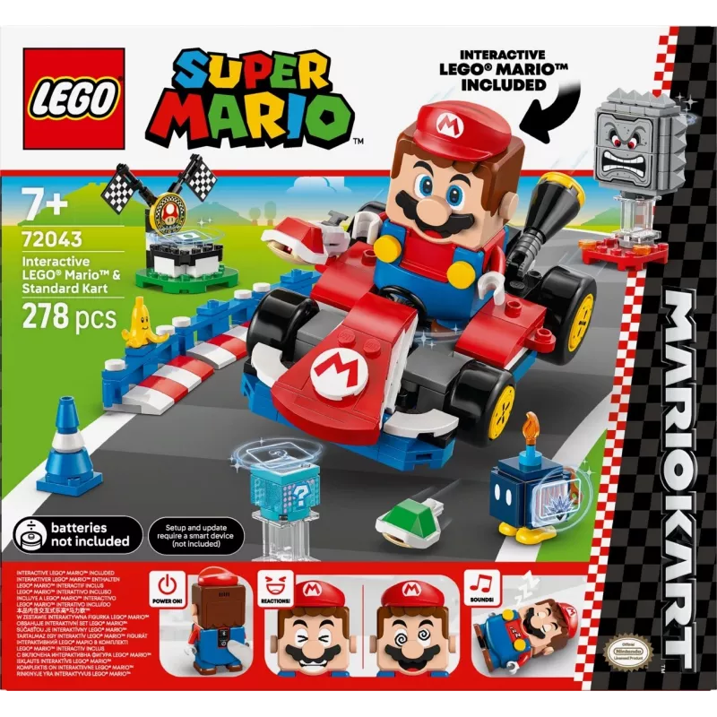 LEGO Konstruktionsspielzeug 72043 Super Mario Interaktiver Mario Kart mit Standard-Kart