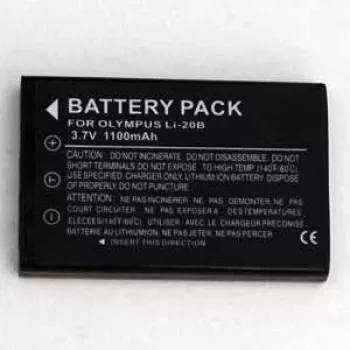 Wiederaufladbarer Li‑Ionen‑Akku extra digital LI‑20B 3,7V 1000mAh für Olympus Kameras