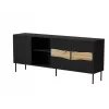 Cama INSERTO 3D1W Kommode 190x40x80 schwarz + LED