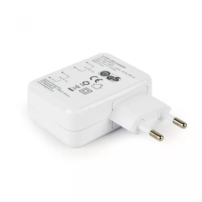 USB-Ladegerät Universal Weiß/4-Port EG-U4AC-02 GEMBIRD