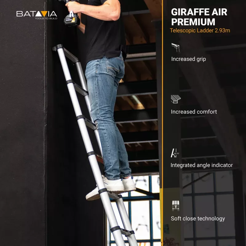 Teleskopleiter Batavia B.V. Giraffe AIR 2,93 m — kompakte ausziehbare Leiter