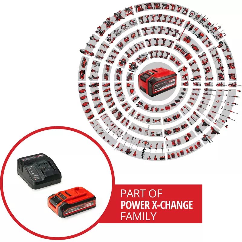 Akku-Bohrhammer EINHELL Power X-Change TE‑HD 18 Li, 18V, Li‑Ion 4,0 Ah Plus, mit Bohr- und Meißelsatz