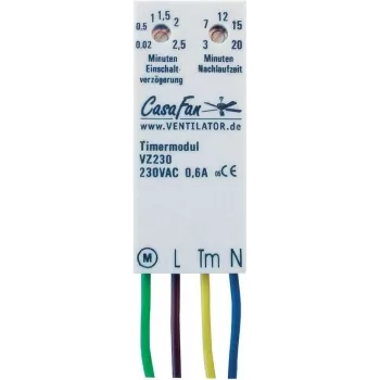 Wand-Zeitschalter CasaFan VZ 230 Modulo Weiß 9800006, 230 V Zeitsteuerung