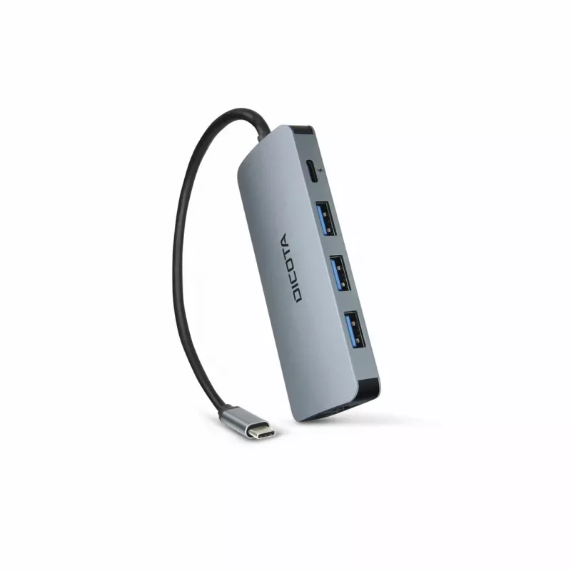 Dicota USB-C 8-in-1 Multi Hub 4K PD 100W silber