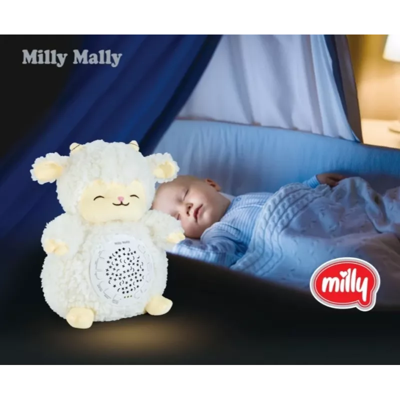 Plüsch-Projektor-Spielzeug milly mally Schaf Projektor Plüschtier Modell 5664 für Kleinkinder — sanftes Nachtlicht