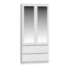 Topeshop SS-90 BIEL LUSTRO bedroom wardrobe/closet 5 shelves 2 Tür(s) weiß
