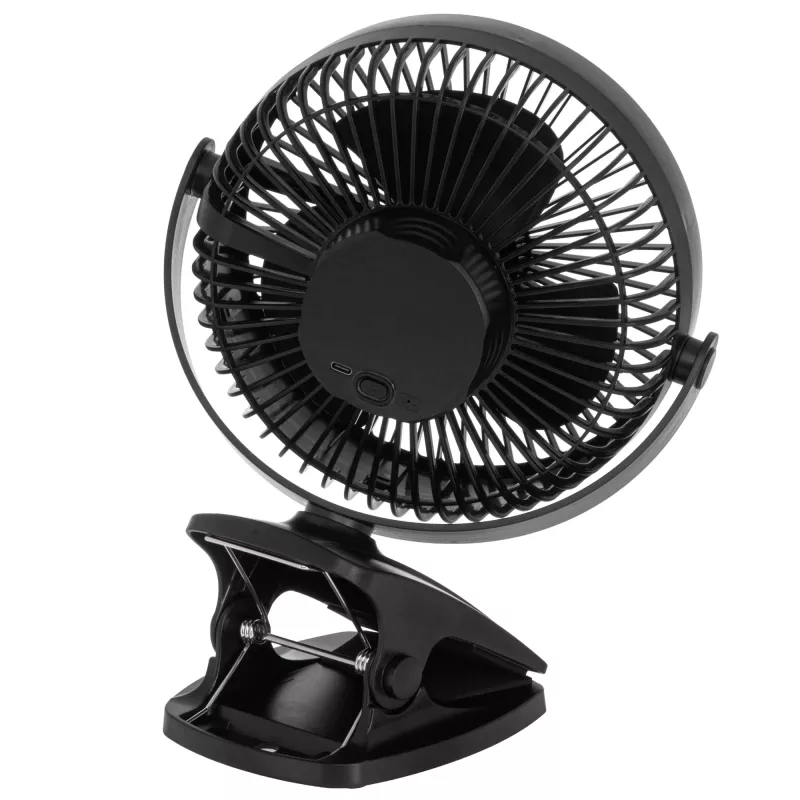 Adler Wiederaufladbarer Clip-on-Tischventilator | AD 7342 | Tischventilator | Schwarz | Durchmesser 15,5 cm | Anzahl Geschwindigkeiten 3 | Oszillation | 5 W