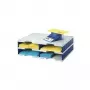 styrodoc duo Dokumenten-Ablagebox aus Polystyrol Blau - Grau (268-0202.38)