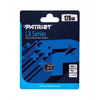 MicroSDXC-Speicherkarte PATRIOT PSF128GMDC10 128 GB UHS-I Klasse 10 U1 80 MB/s, schwarz