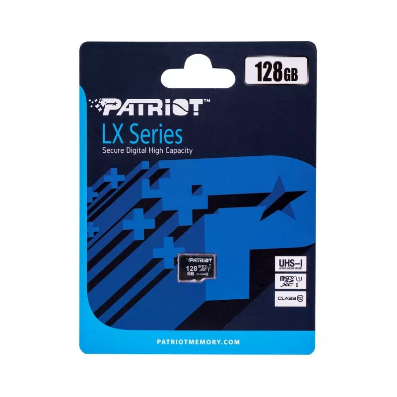 MicroSDXC-Speicherkarte PATRIOT PSF128GMDC10 128 GB UHS-I Klasse 10 U1 80 MB/s, schwarz