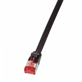 LogiLink - Patchkabel - RJ-45 (S) auf RJ-45 (S) - 15,0 m - U/FTP, PiMF - CAT 6 - vergossen, rastnasenschutz, flach - Schwarz (CF2103S)
