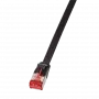 LogiLink - Patchkabel - RJ-45 (S) auf RJ-45 (S) - 15,0 m - U/FTP, PiMF - CAT 6 - vergossen, rastnasenschutz, flach - Schwarz (CF2103S)