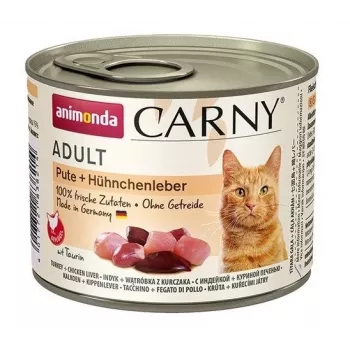 Animonda Carny Adult Pute mit Hühnerleber Nassfutter für Katzen 200 g