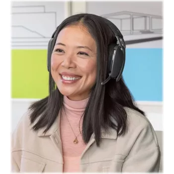 LOGITECH VC Logitech Zone Vibe Wireless - Headset - Over-Ear - Bluetooth - Wireless - Geräuschisolierung - Graphite - Zertifiziert für Microsoft Teams (981-001441)