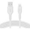 Kabel Belkin Cbl Scicone USB-A LTG 2M blc Weiß USB A USB C Lightning