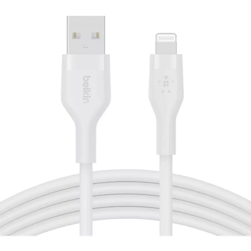 Kabel Belkin Cbl Scicone USB-A LTG 2M blc Weiß USB A USB C Lightning