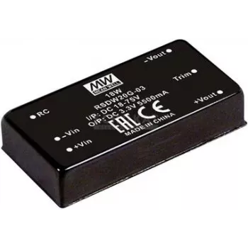 Netzteil/Wandler Mean Well RSDW20G-15 20 W, Eingang 18–75 V, Ausgang 15 V, RoHS