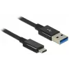 DeLOCK Premium - USB-Kabel - 24-Pin-USB-Typ-C (M) - auf - 9-Pin-USB-Typ-A (M) - 1,0 m (USB 3.1 Gen2) - Schwarz (83983)