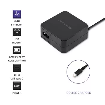 Qoltec 51027 Ladegerät | 65W | 5-20,3V | 2-3,25A | USB Typ C | PD