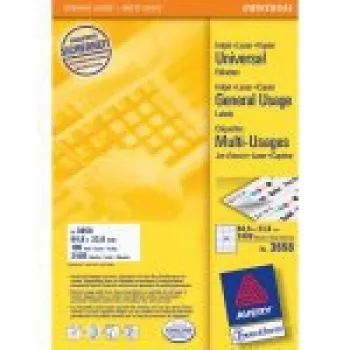 Avery - Etiketten - Weiß - A4 (210 X 297 Mm) - 100 Stück. 24) (3658)