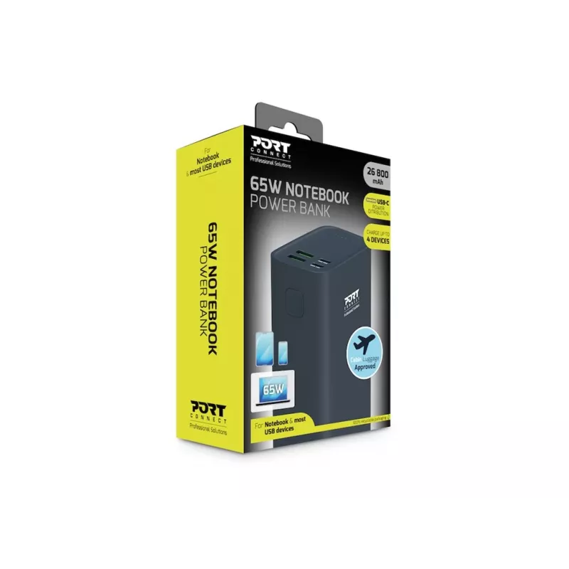 PORT CONNECT Externer USB-C Akku PD | 26800 mAh | Blau