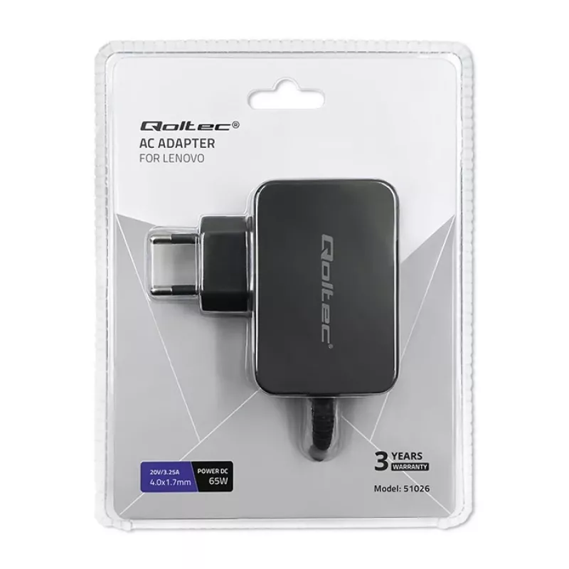 Qoltec 51026 Netzteil/Wandler Innen-/Außenbereich 65 W Schwarz