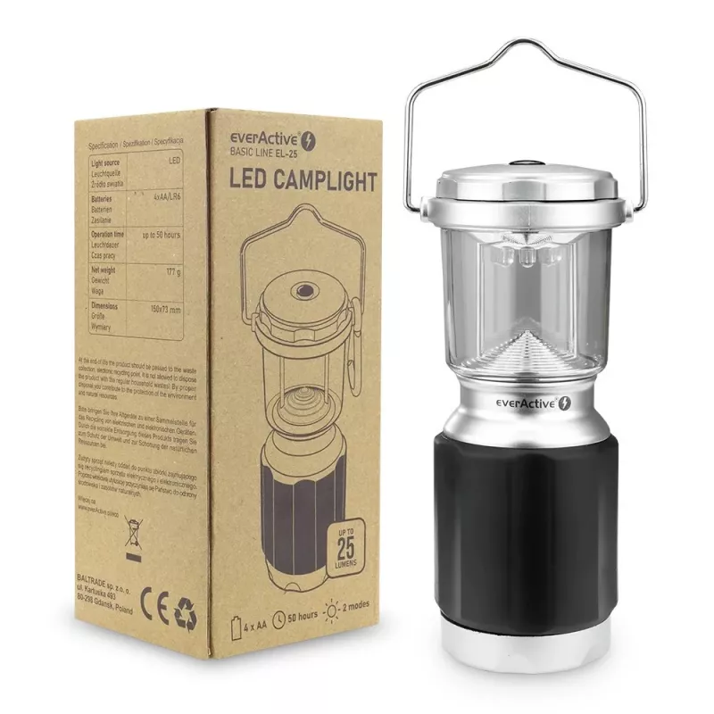 Batteriebetriebene LED Campinglampe EverActive Basic Line EL-25 25lm