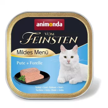 Animonda Vom Feinsten Mildes Menü Nassfutter für Katzen mit Pute und Forelle, 100 g