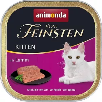 Nassfutter für Katzen animonda Vom Feinsten Schale 100 g — Junior Lamm, Protein 10%, Fett 7%, Feuchtigkeit 80%