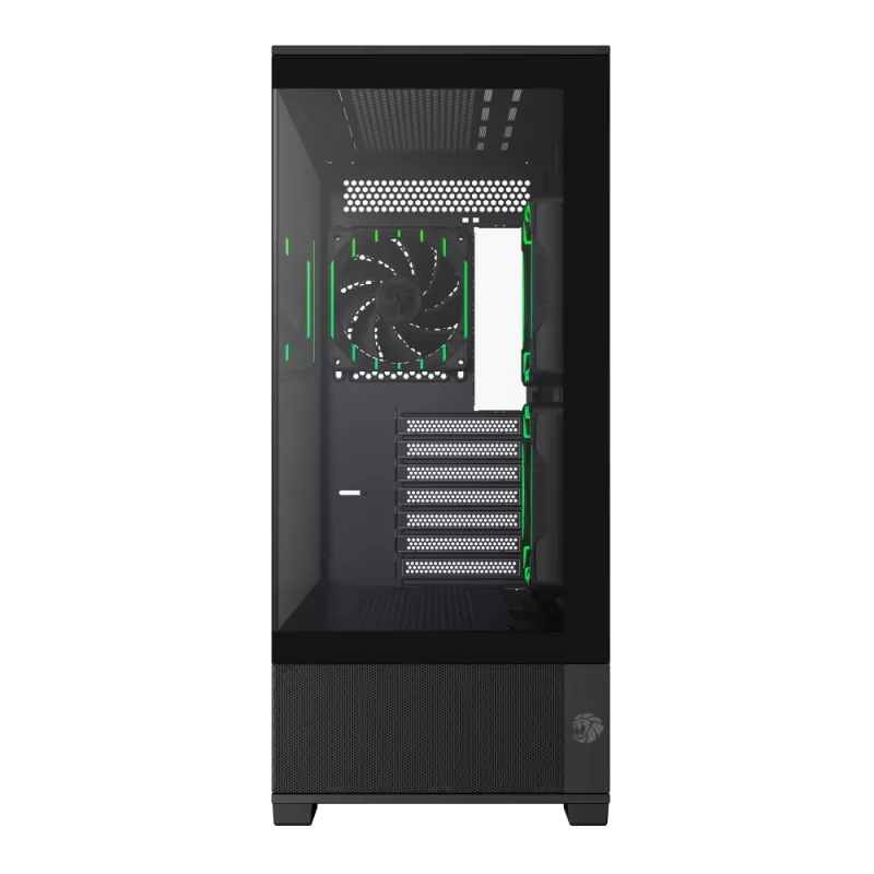 Gamemax Gehäuse | VISTA 2 AB | Schwarz | Midi-Tower | Netzteil nicht enthalten