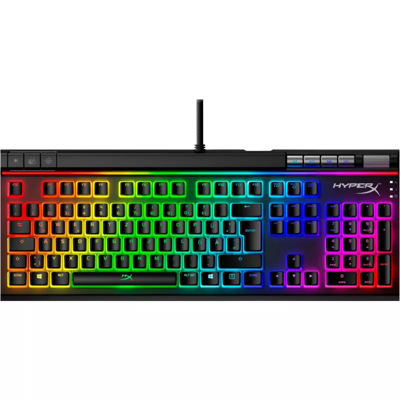 HyperX Pudding Keycaps – Vollständiger Tastensatz – ABS – Schwarz (DE-Layout) – Tastatur-Tastenkappen – ABS – Schwarz