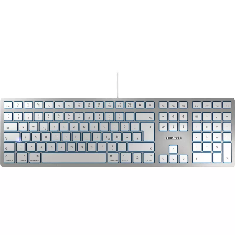 CHERRY KC 6000 schlank FOR MAC Tastatur Office USB QWERTZ Deutsch Silber