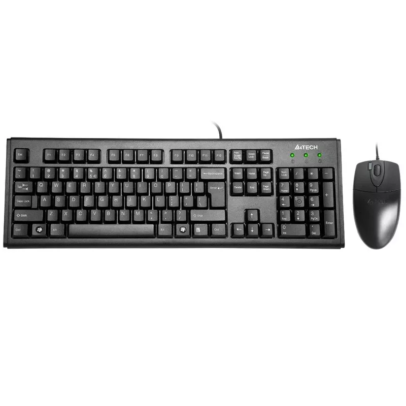 A4Tech KM-72620D - Tastatur-Maus-Set - USB - US - Schwarz