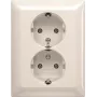 BUSCH JAEGER BJ 202 EUJ-914 SCHUKO® Doppelsteckdose. vollständige Abdeckplatte