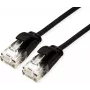 ROLINE GREEN UTP Patchkabel Kat.6A (Klasse EA), LSOH, schlank, schwarz, 0,3 m (21.44.3951)