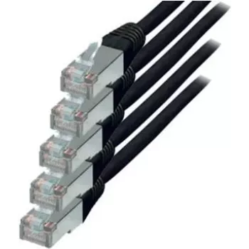 Netzwerkkabel S/CONN Cat.6 S/FTP 1 m Schwarz